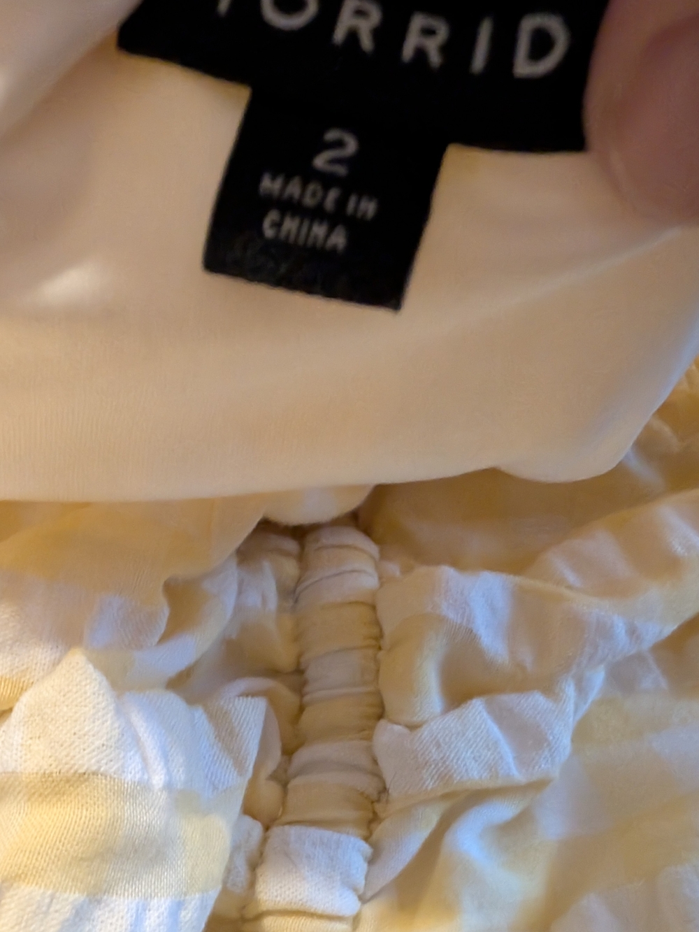 torrid Yellow Gingham Off-Shoulder Midi Dress - Picture 5 of 5